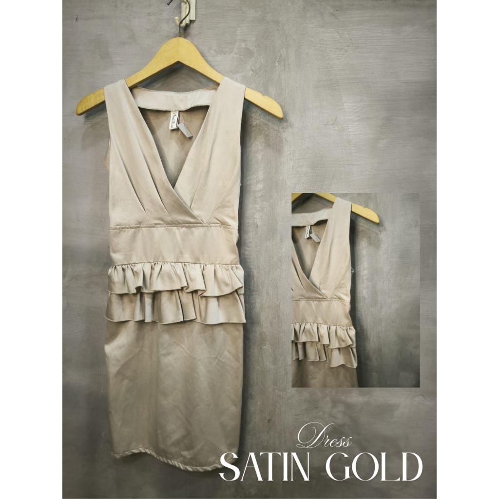 Dress Satin Gold