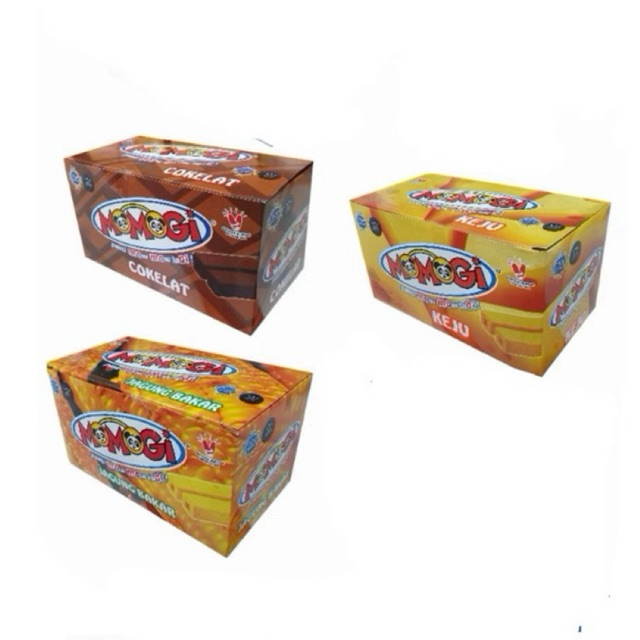 

Momogi Box (20pcs x 6gr) - (Cokelat - Jagung Bakar - Keju) / Momogi Stik