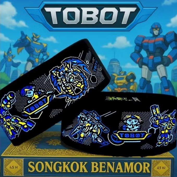 Songkok Anak Tobot Original Motif Robot Peci Anak Laki-Laki Songkok laki laki Kartun anak SD TK PAUD