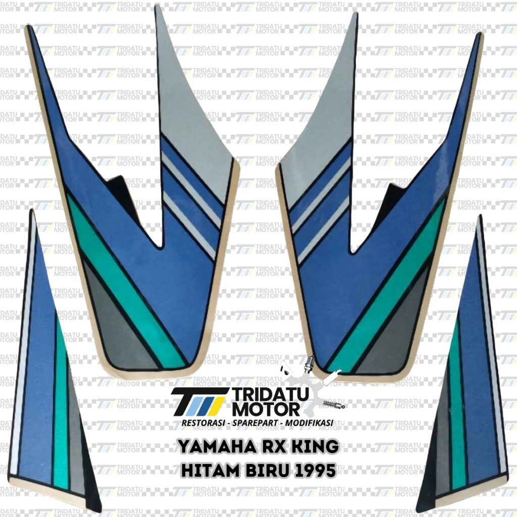 STRIPING RX KING 1995 1996 STICKER LIS LIST YAMAHA RX KING 1995 1996 HIJAU BOTOL KUALITAS ORIGINAL B