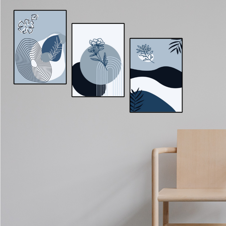 Poster Aesthetic Warna Biru – Cocok untuk Kamar & Ruang Tamu