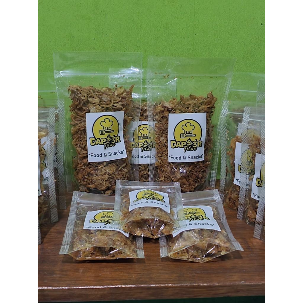 

Bawang goreng 100 gram, 50 gram, 30 gram