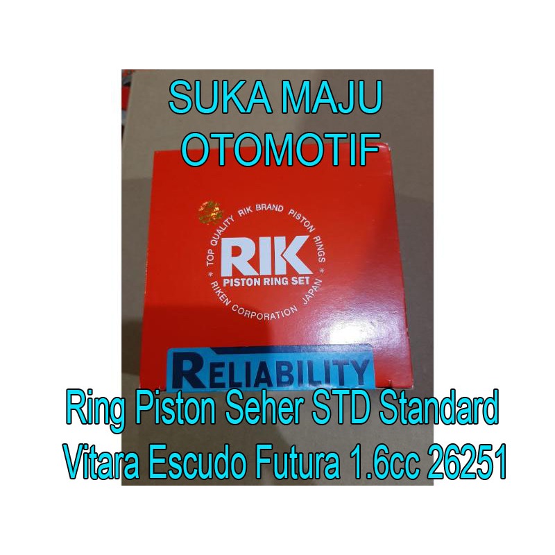 Ring Piston Seher STD Standard Vitara Escudo Futura 1.6cc 26251