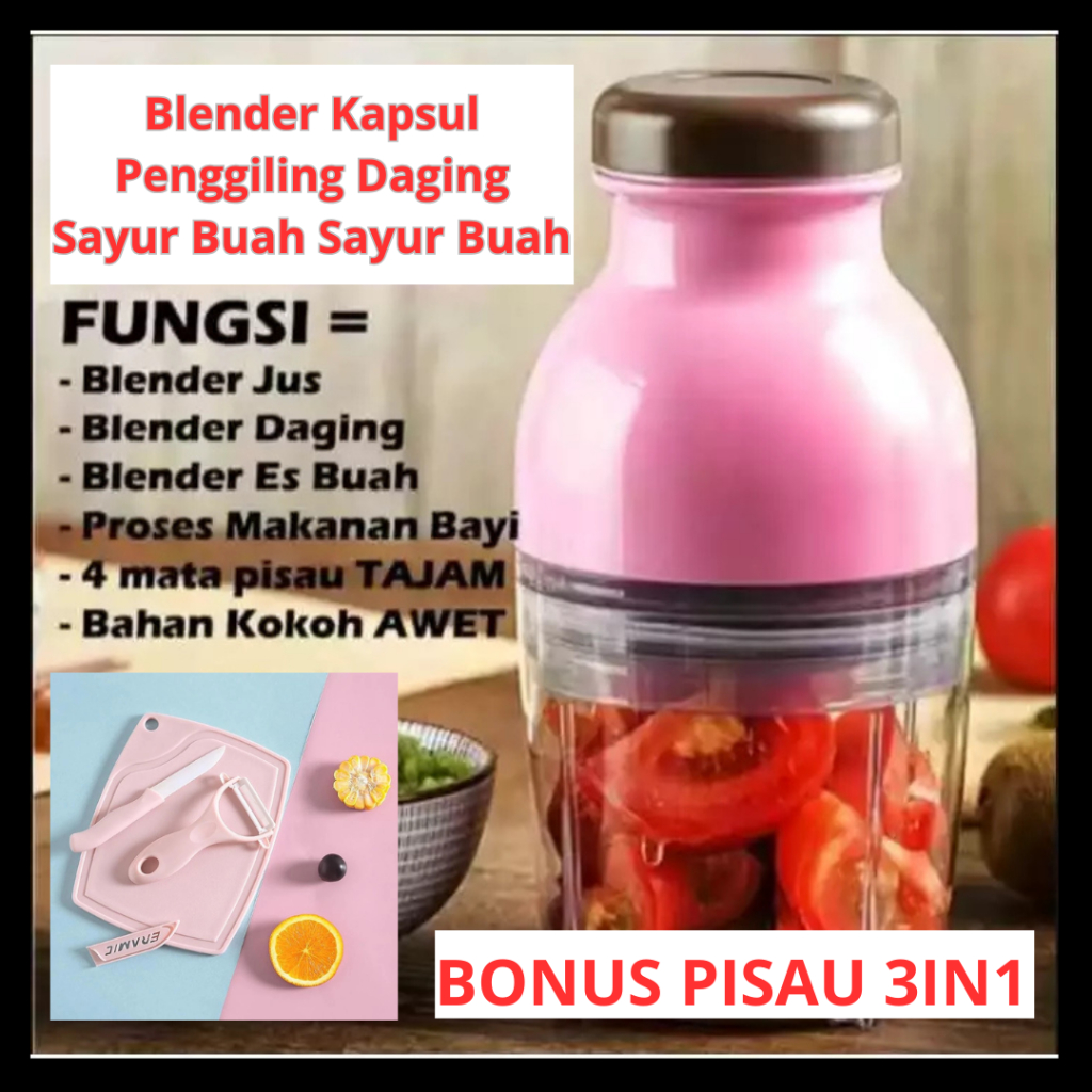 [1200gr] H047 | BLENDER CAPSULE CUTTER QUATRE - BLENDER KAPSUL SERBAGUNA BONUS PISAU 3IN1