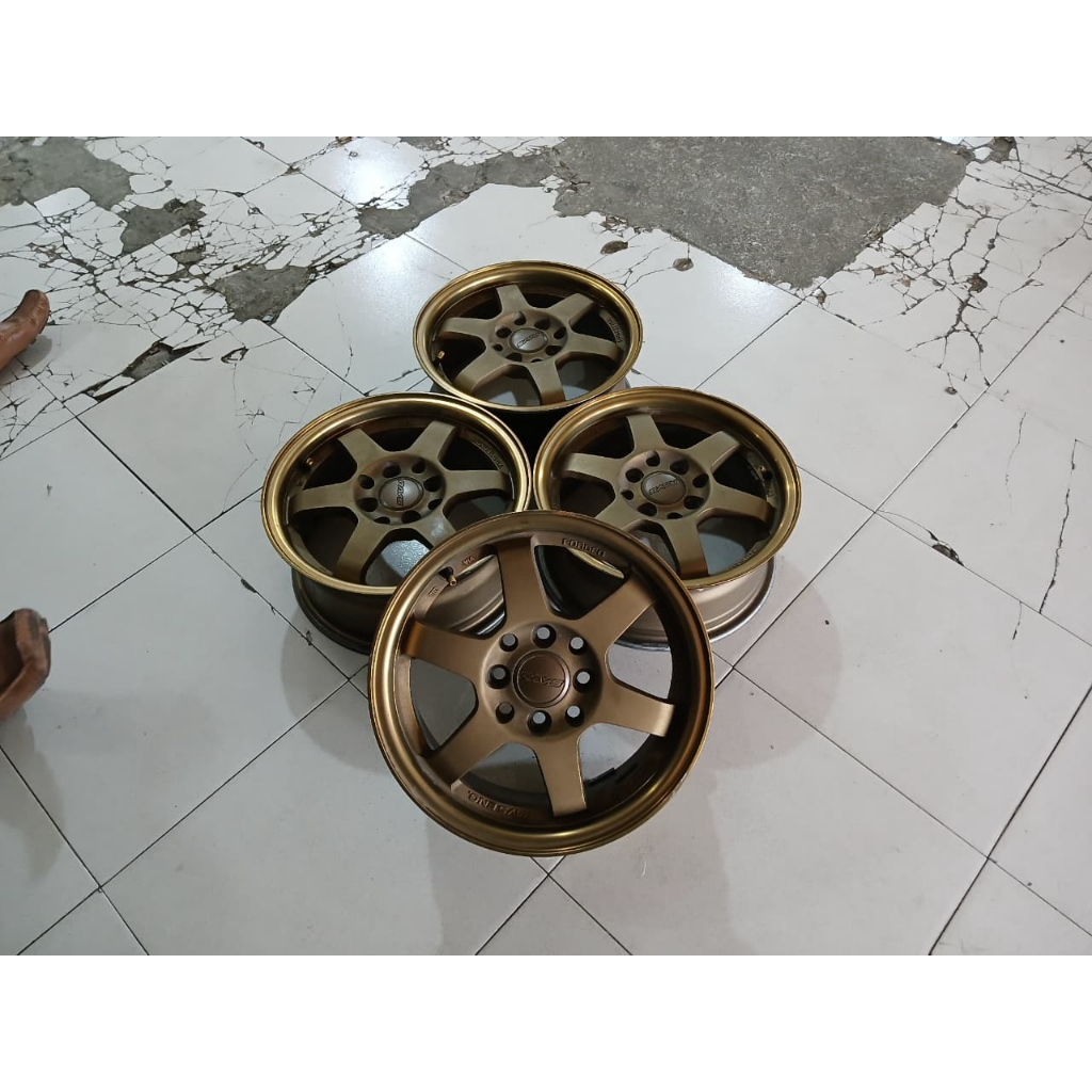 Velg Mobil Second VOLK RAYS Ring 14 pcd 4X100/114 Cocok BRIO AGYA AYLA AVANZA XENIA DLL