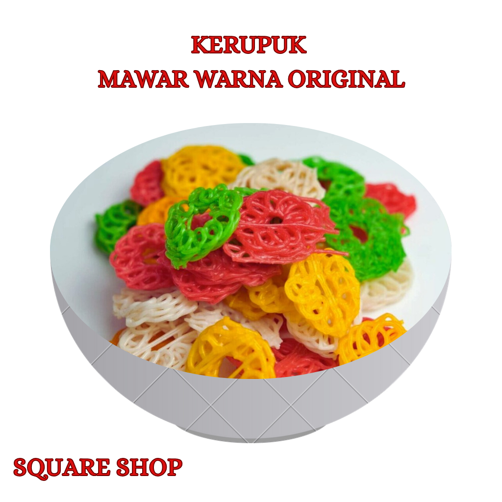 

Kerupuk Mawar Warna Mentah / Kerupuk Mawar Mentah Kecil / Toping Seblak
