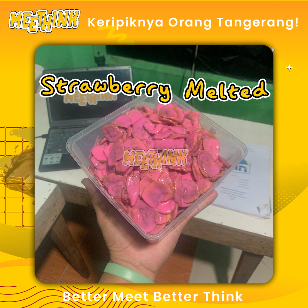 

MEETHINK CHIPS Keripik Pisang Lumer Strawberry Full