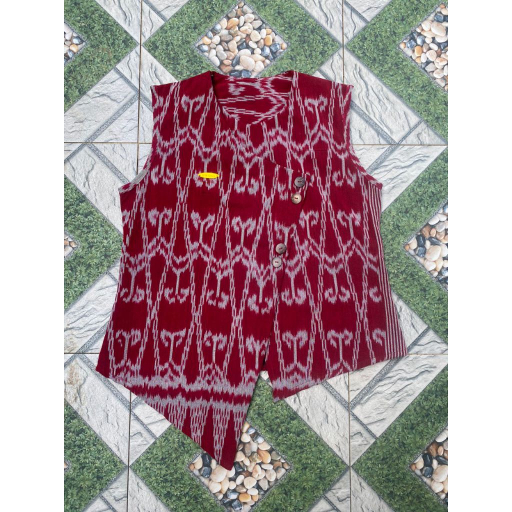 ( BEST SELLER ) VEST PENDEK TENUN ETNIK WANITA KEKINIAN MOTIF TERBARU, OUTER WANITA, ROMPI TENUN VIR
