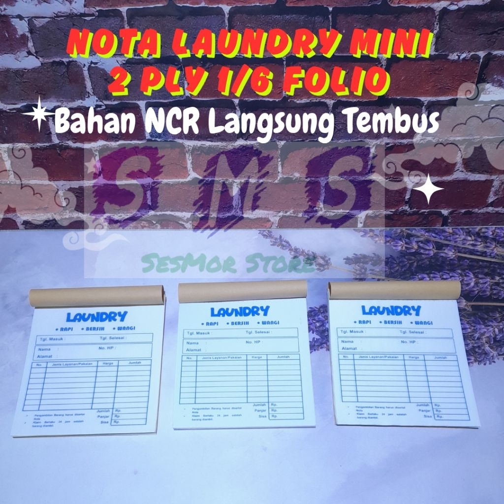 

NOTA LAUNDRY 2 Ply 1/6 FOLIO