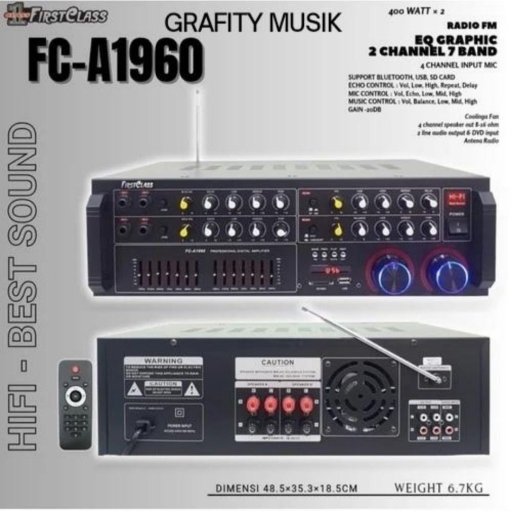 Amplifier Karaoke Firstclass FC A1960 / FCA 1960 Bluetooth