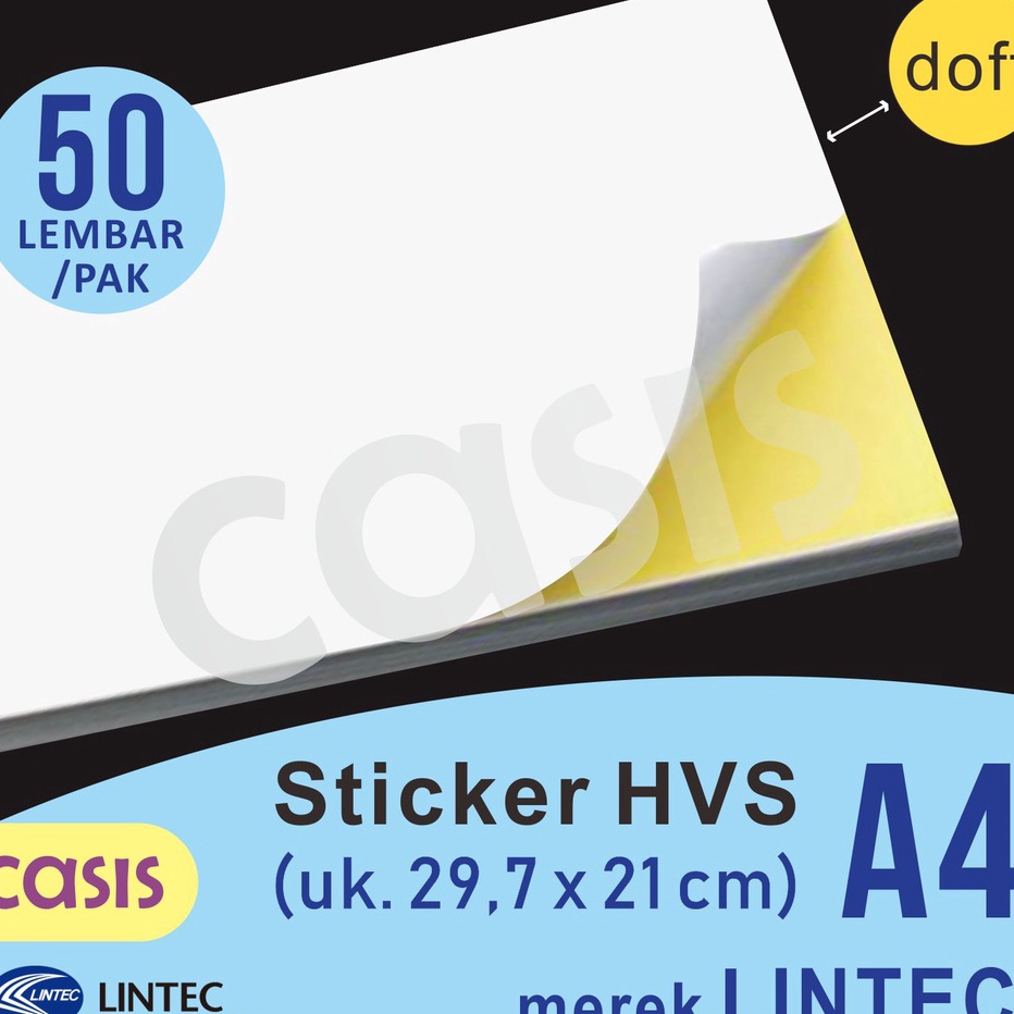

kertas er hvs A4 isi 5 lbr lintec CASIS