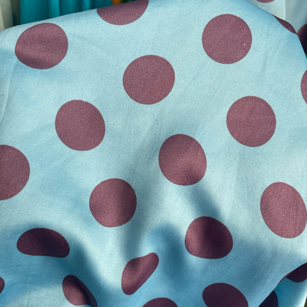 kain dior silk motif polkadot premium - kain silk original - kain satin dior silk - kain silk luxury