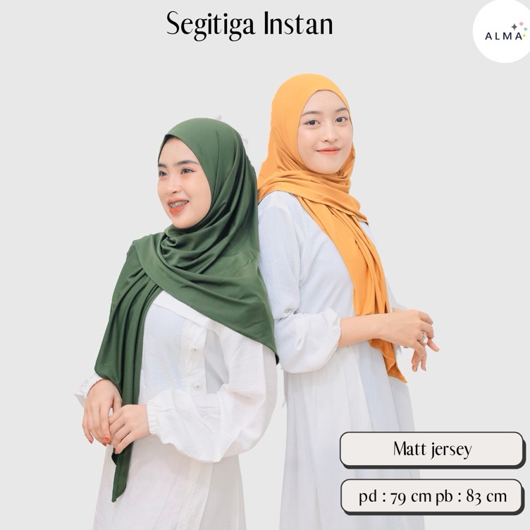 Hijab Segitiga Instan Jersey  Segitiga polos Instant