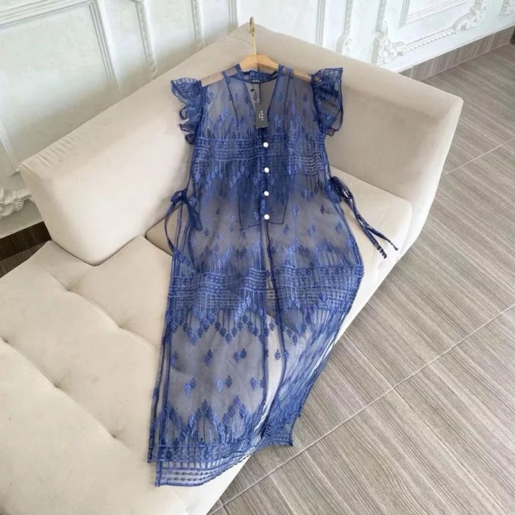 VEST OUTER BRUKAT PANJANG//ROMPI TUNIK WANITA//OUTER TUNIK