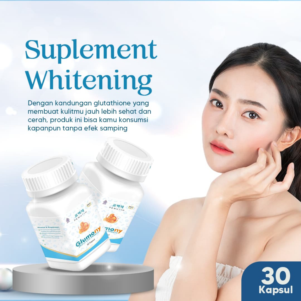 [TERLARIS] GLUMONY | PEMUTIH BADAN | PEMUTIH WAJAH | KAPSUL WHITENING
