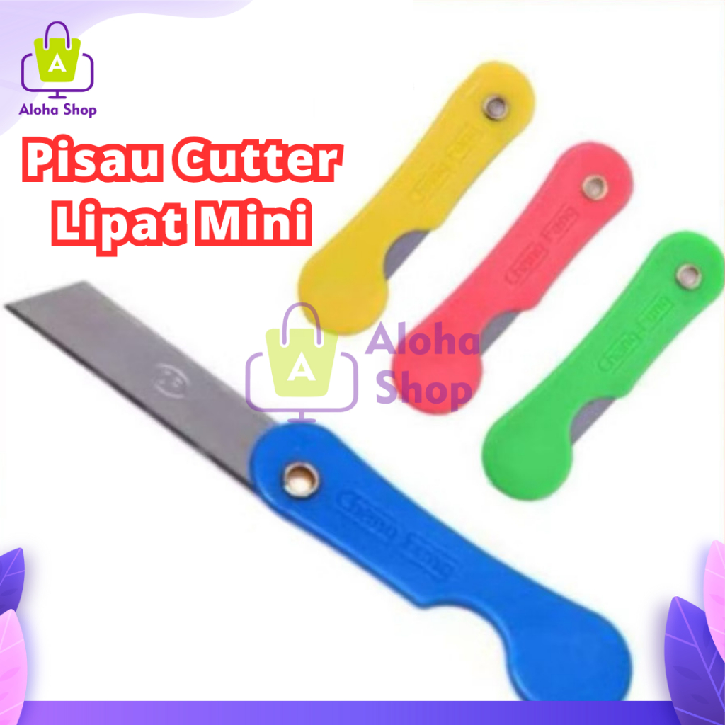 

AS PER PCS / Cutter Lipat Mini Pisau Kecil Foldable Knife Alat Potong Multifungsi
