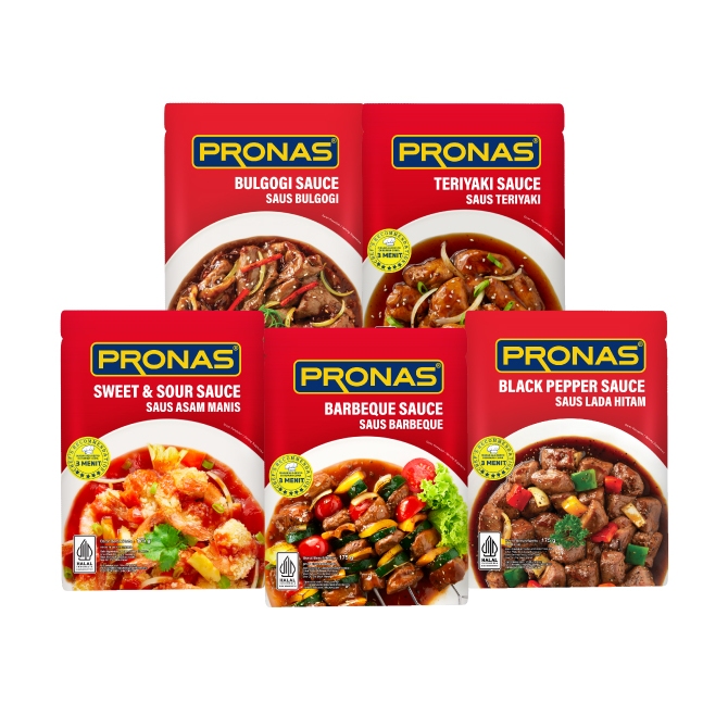 

Pronas Styr Fry Sauce Black Pepper / Teriyaki / Barbeque / Pronas Sauce Pouch / PRONAS - SAUS MASAK / Stir Fry Sauce 175gr