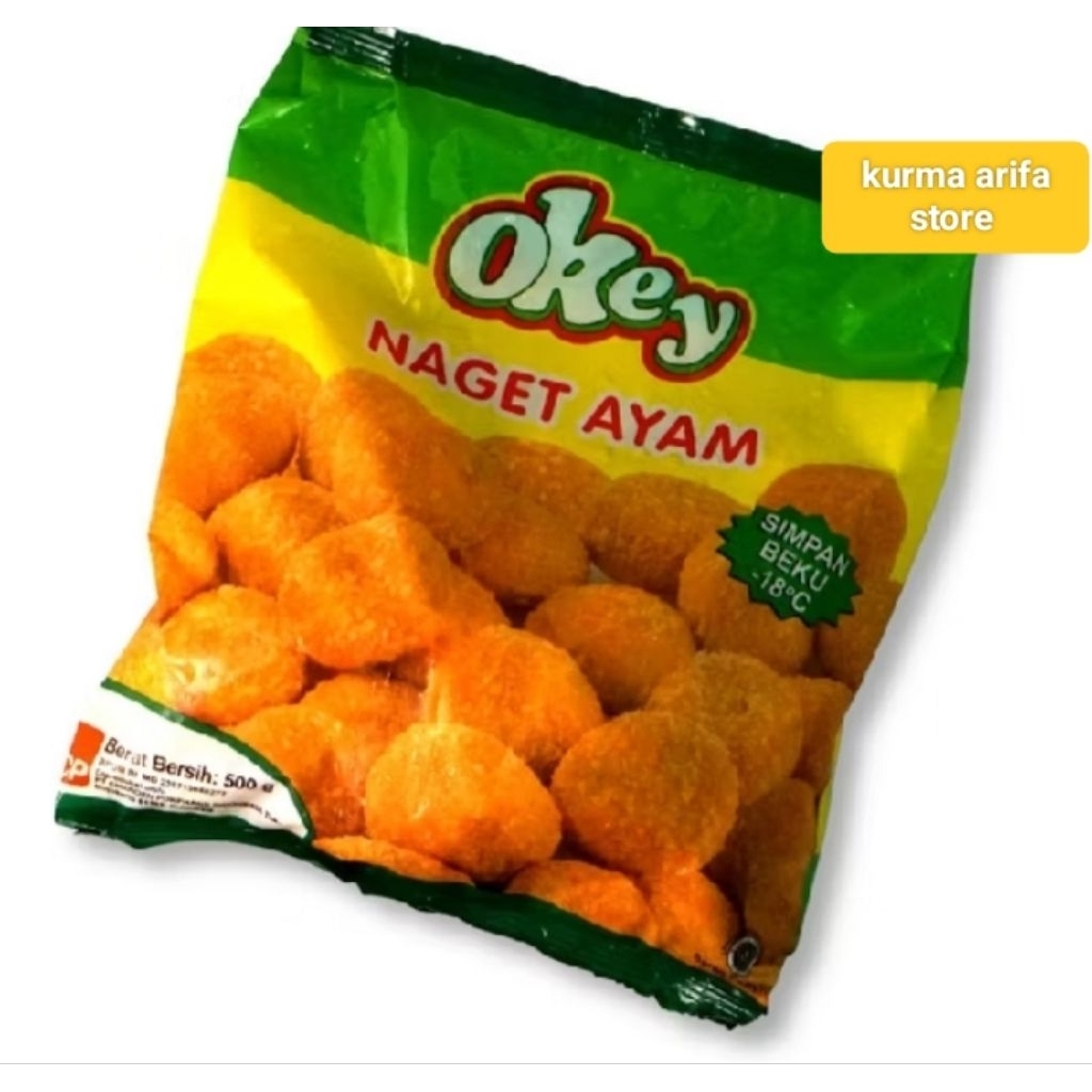 

Okey Ayam / Nugget Ayam Bulat / Chicken Naget Coin isi 500 gram Merk Okey
