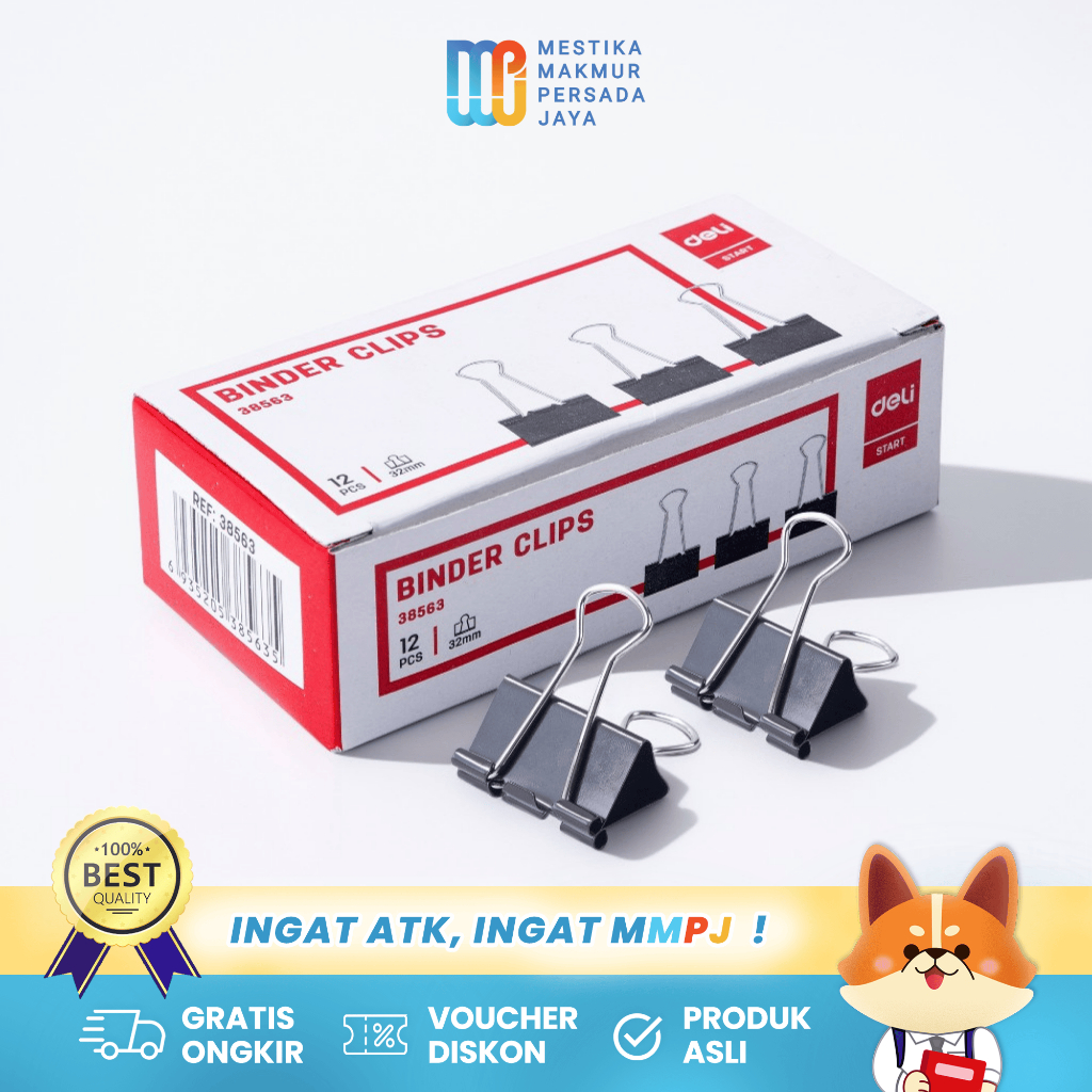 

Deli Penjepit Klip Kertas - 32mm Dilapisi Effortless Bebas Karat E38563