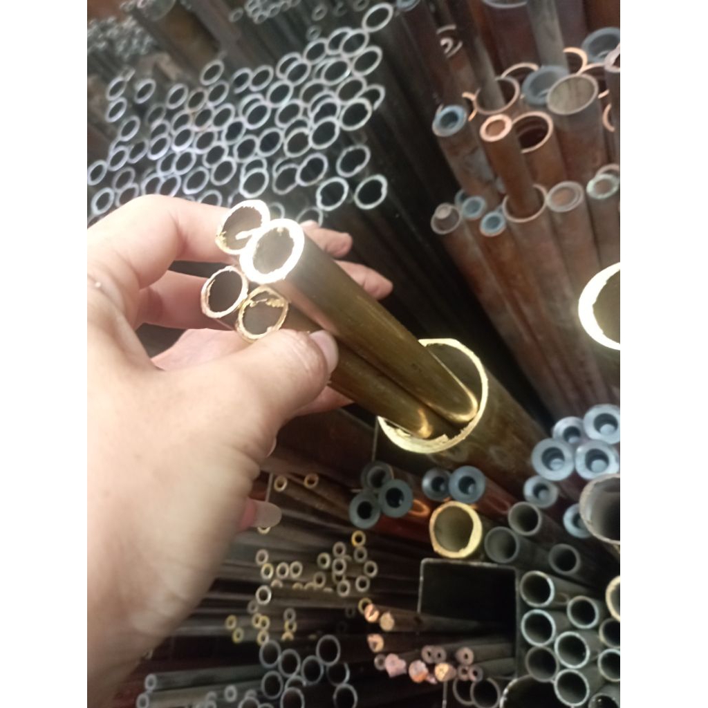 Pipa Kuningan Diameter 1/2 Inch x T 1mm x P 5800mm Pipa kuningan