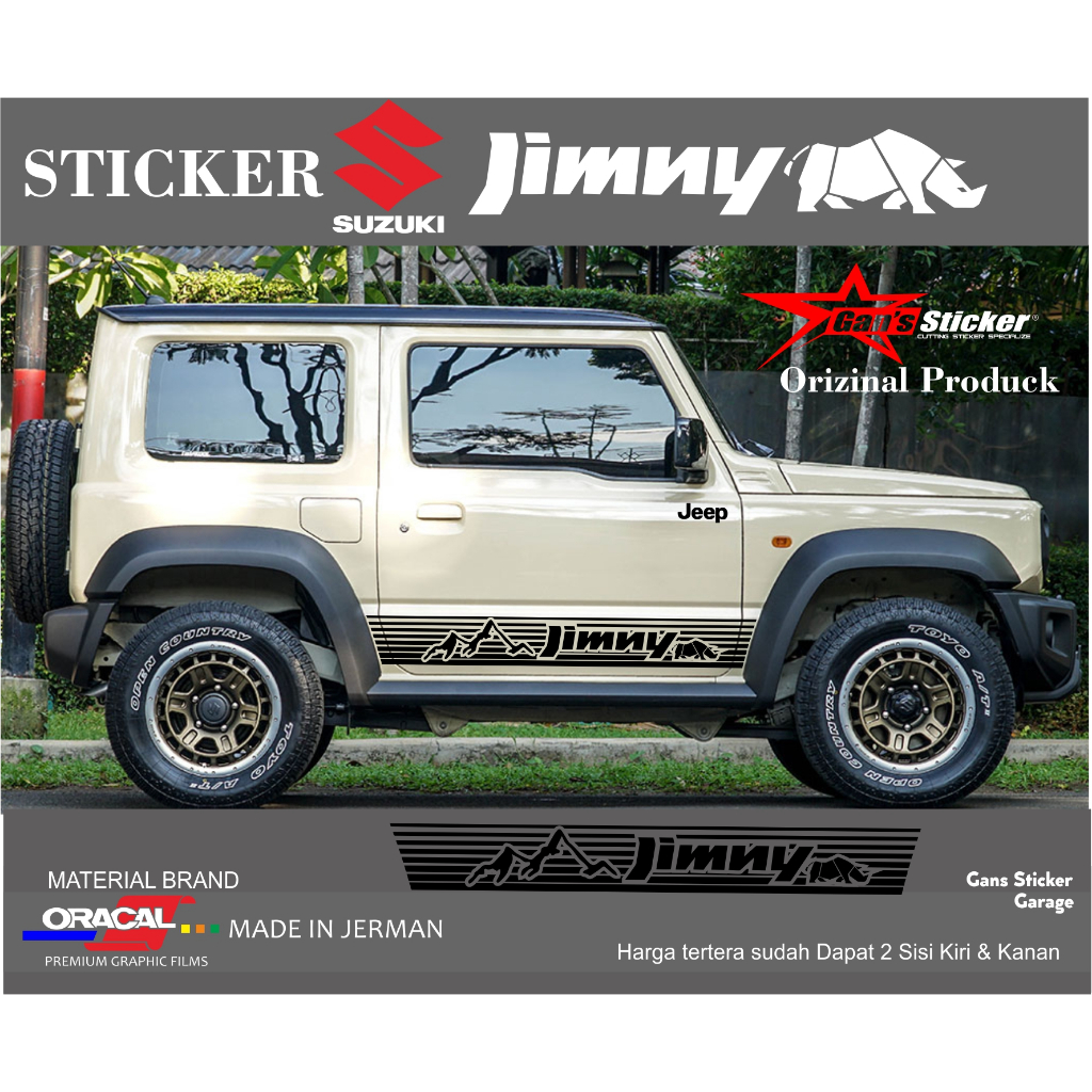 STICKER SUZUKI JIMNY AKSESORIS MOBIL SUZUKI JIMNY