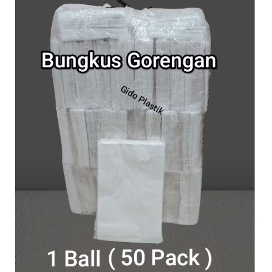 

Kertas Bungkus Gorengan / Bungkus Fried chiken/ Harga 1 Ball isi 50 Pack