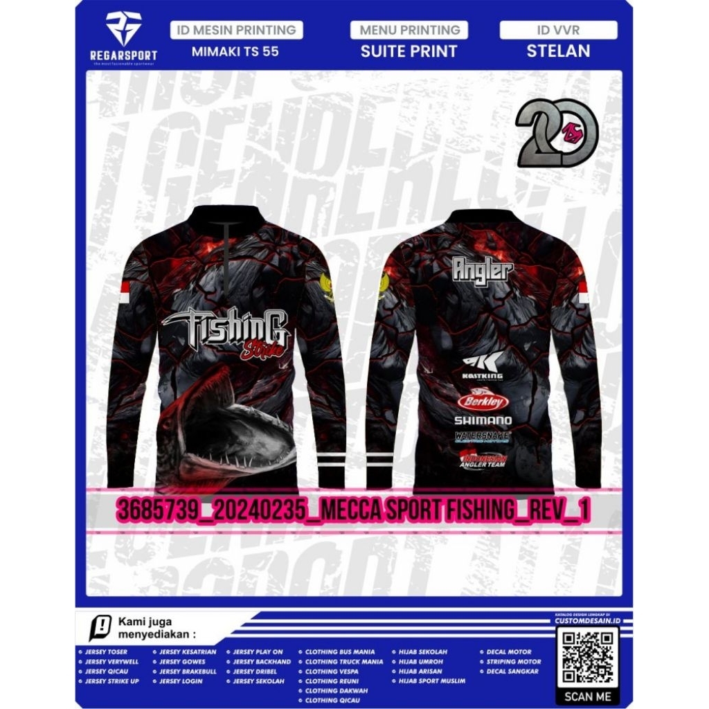 Custom Jersey Mancing Premium Quality By Regarsport