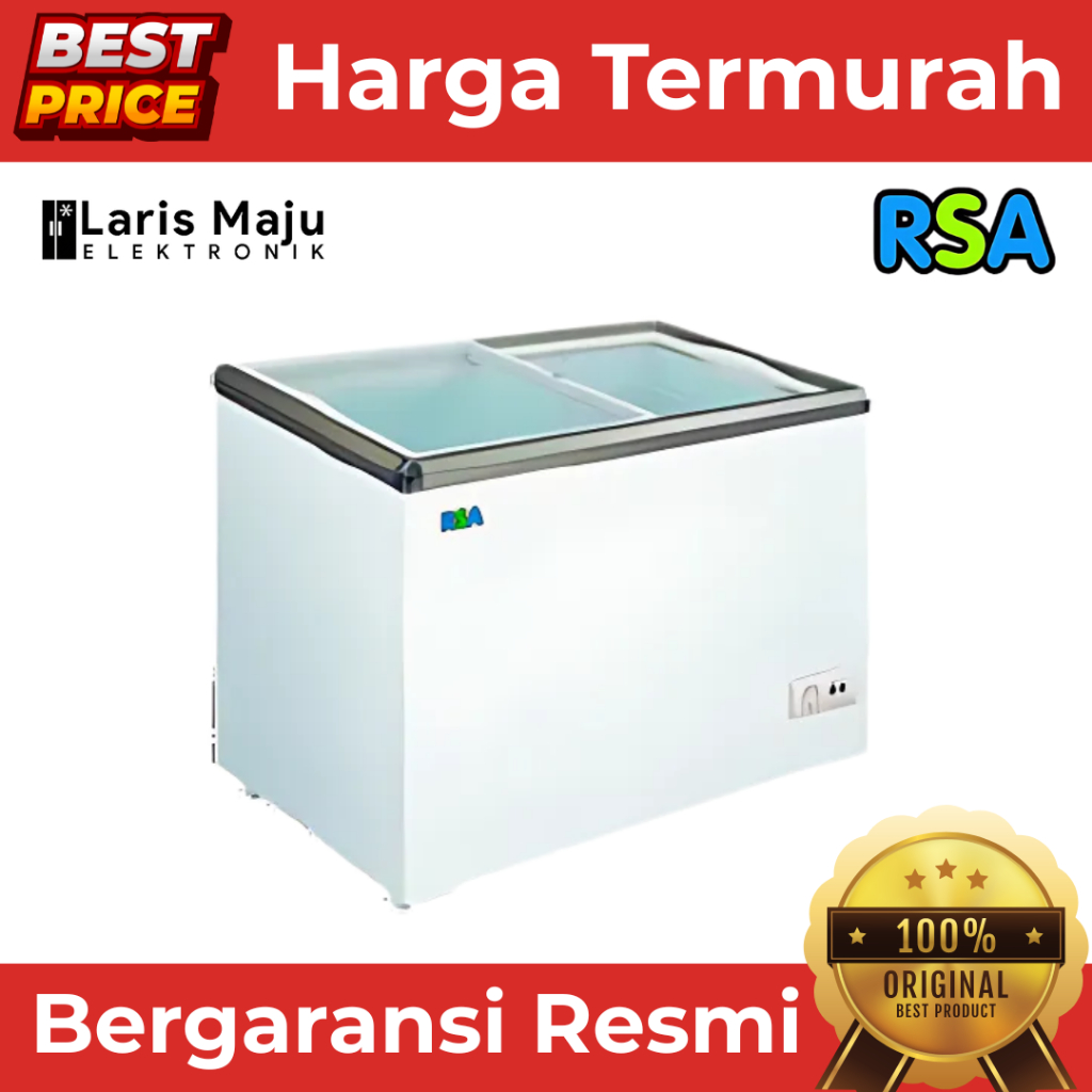 Chest Freezer RSA XS-200 Kapasitas 200 Liter Freezer Sliding Original Termurah