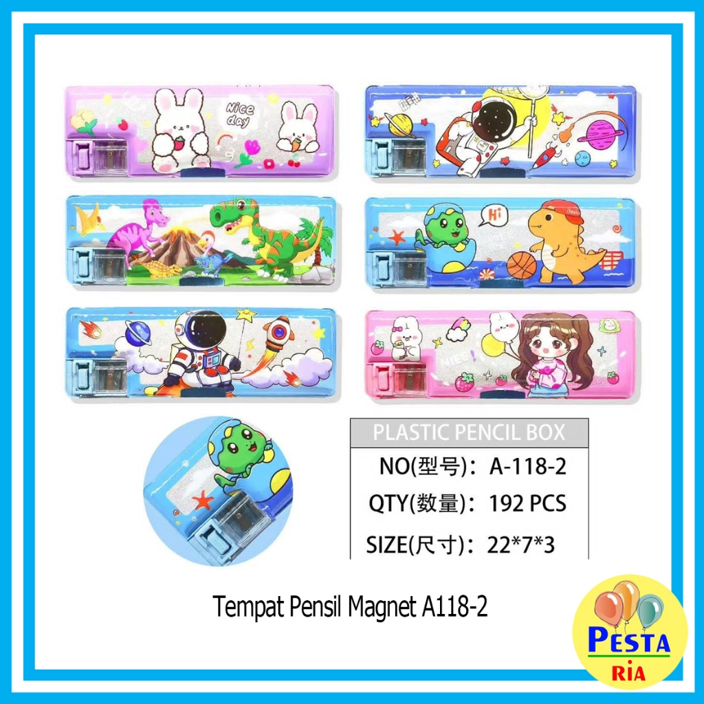 

Murah!! (1Pcs) Tempat Pensil Magnet Karakter, tempat pensil, tepak sekolah, pensil case