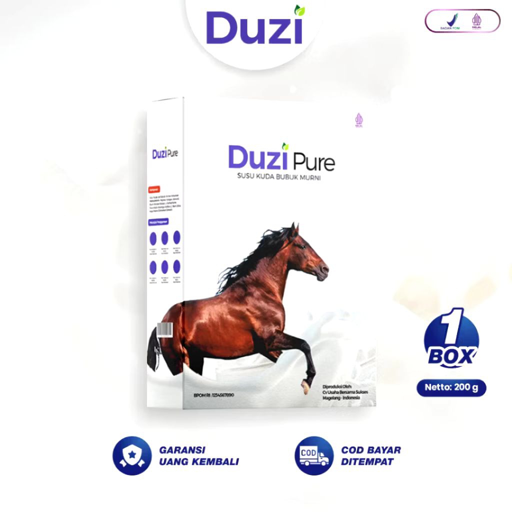 

Duzi Pure Susu Kuda Untuk Tulang dan Sendi 200gr