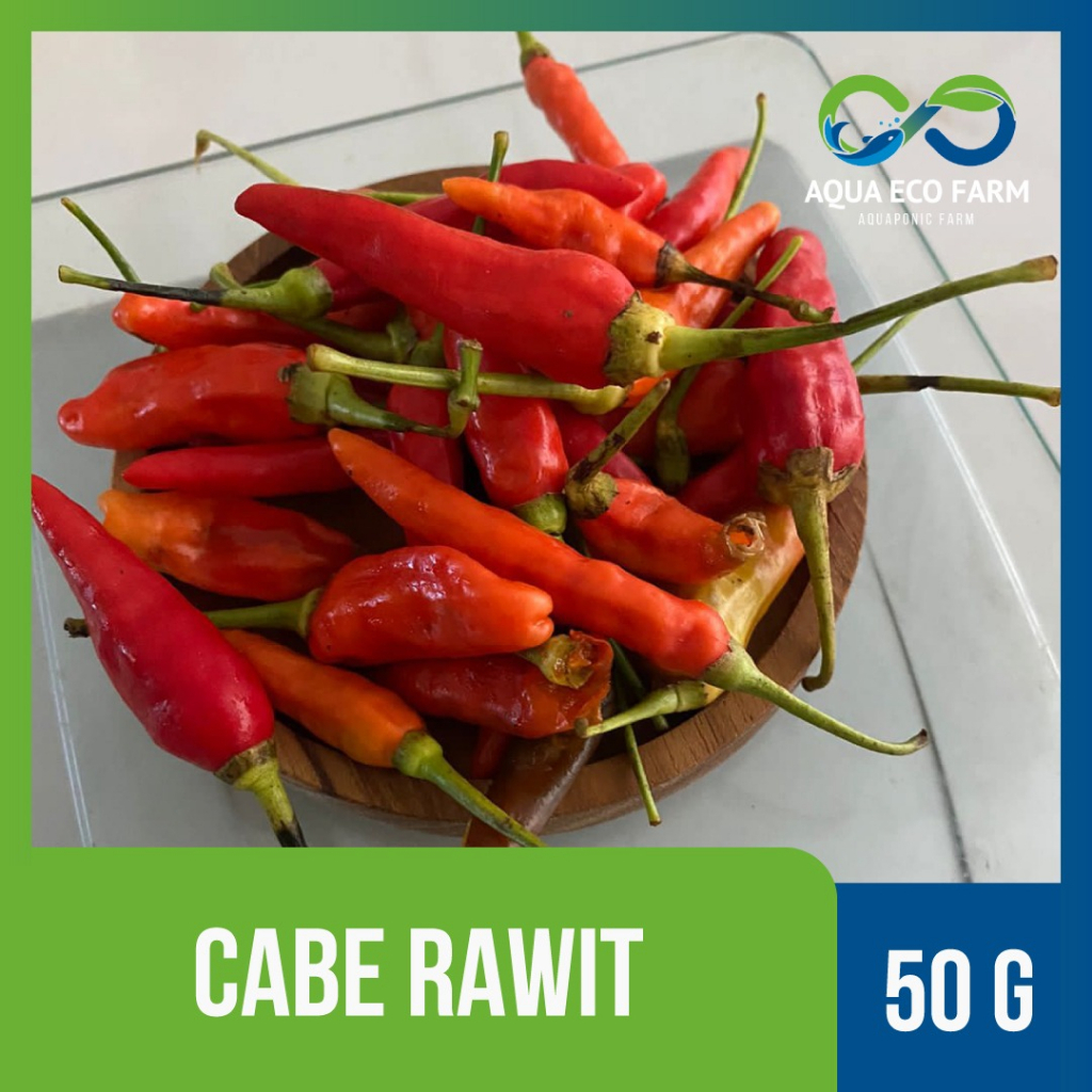 

Cabe Rawit Merah 50Gr by AquaEcoFarms Lokal Indonesia Bandung