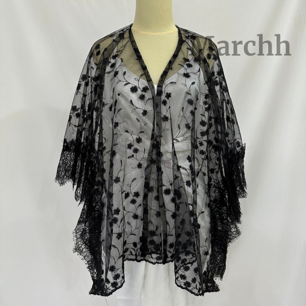 DISKON OUTER BRUKAT OUTER BRUKAT TILLE CARDIGAN BRUKAT MODERN