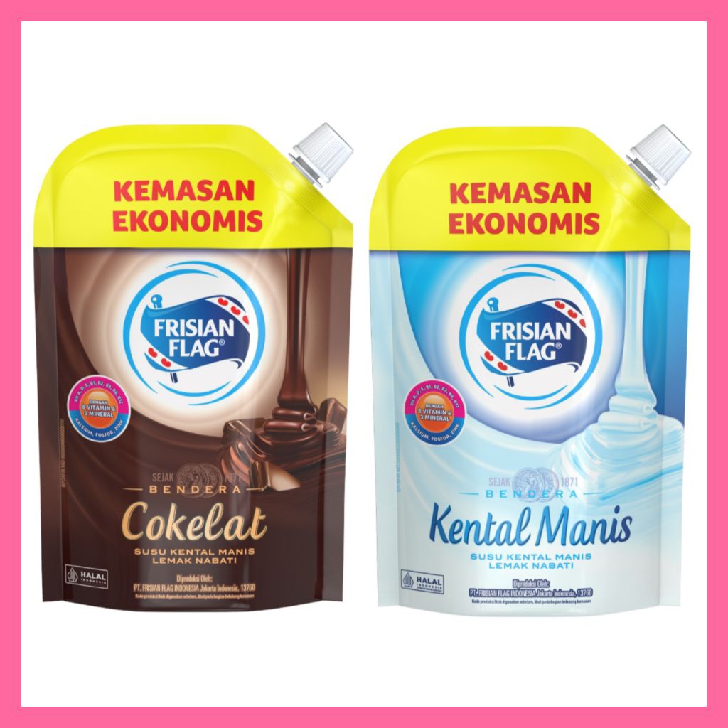 

susu bendera kental manis frisian flag putih vanila cokelat 535g