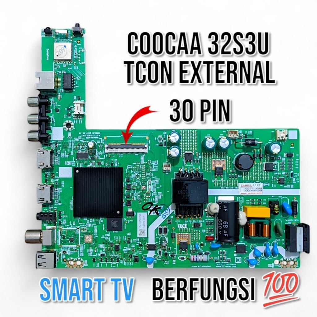 MB COOCAA 32S3U - MAINBOARD COOCAA 32S3U - MESIN TV COOCAA 32S3U - COOCAA 32S3U 30PIN - COOCAA 32S3U