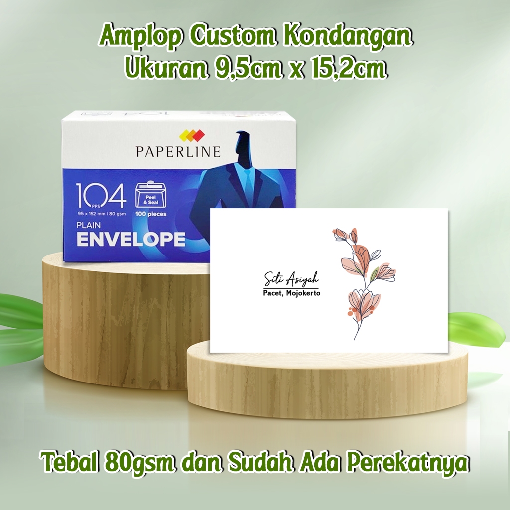 

Amplop Custom Nama untuk kondangan isi 50amplop