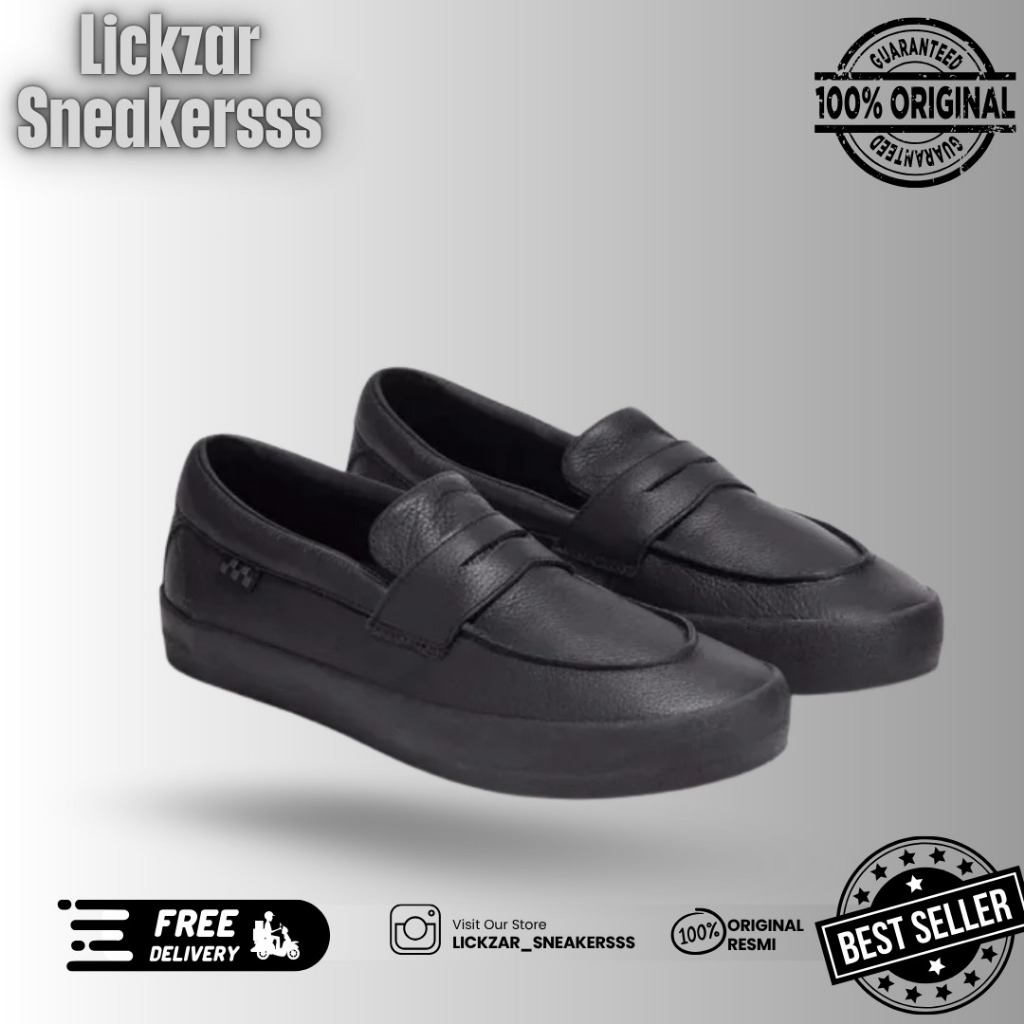 Vans Skate Loafers Black Black Original RESMI (PT GMG)