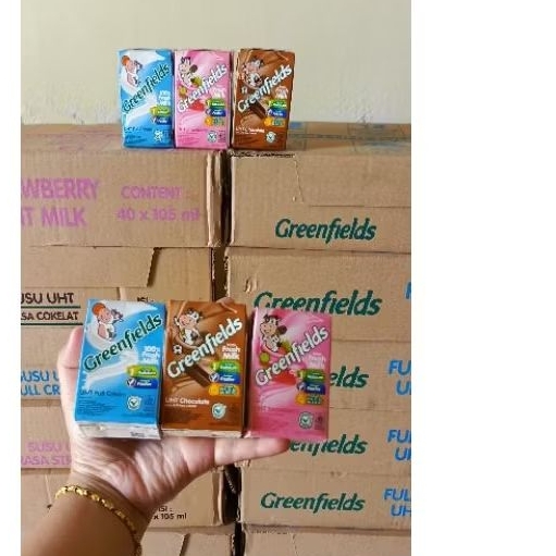 

Susu UHT Greenfields 40x105ml Bisa Mixrasa Ready siap kirim exp 2026
