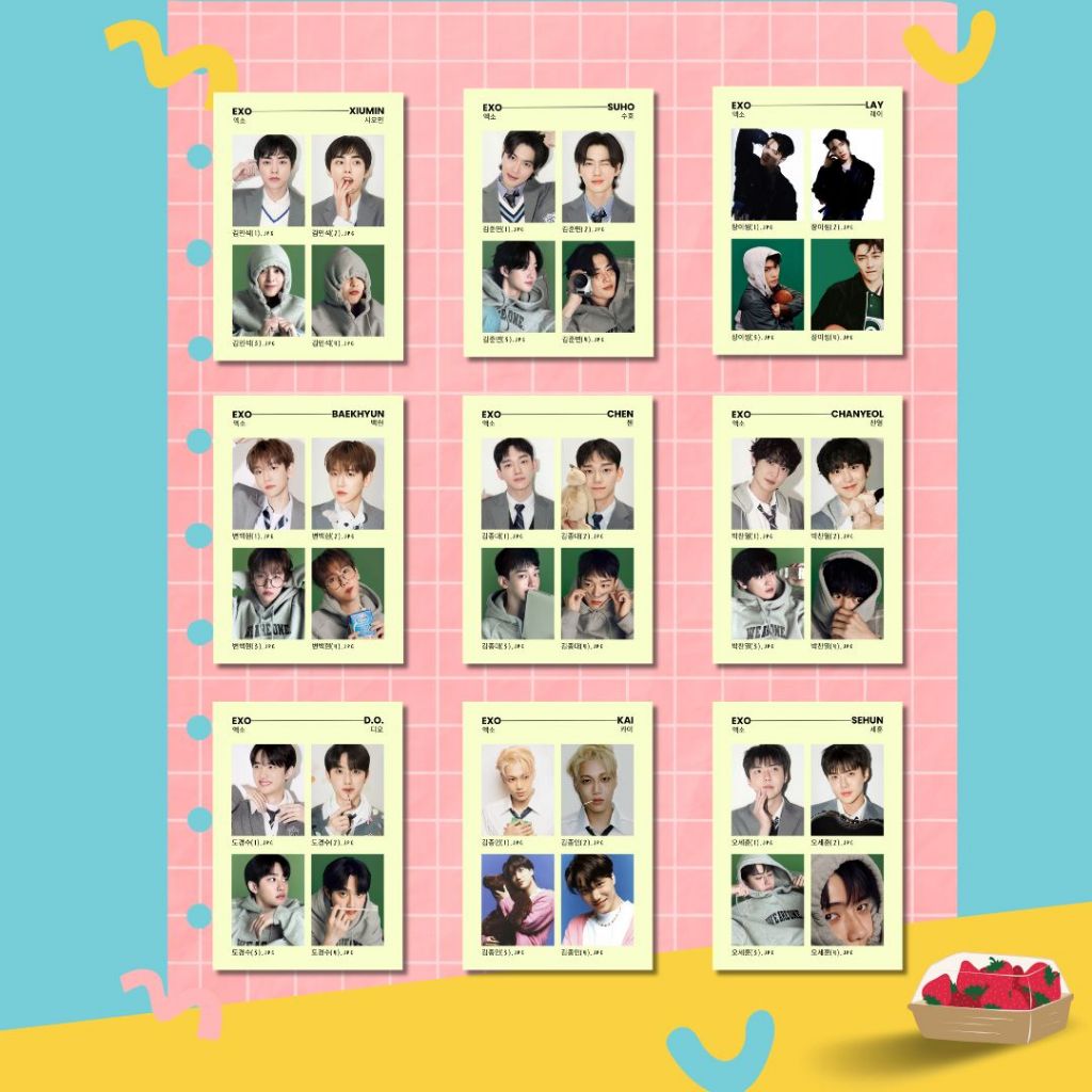 Fanmade Merch EXO by goodsberry (Pin Lovers-card 4Cut-photo)
