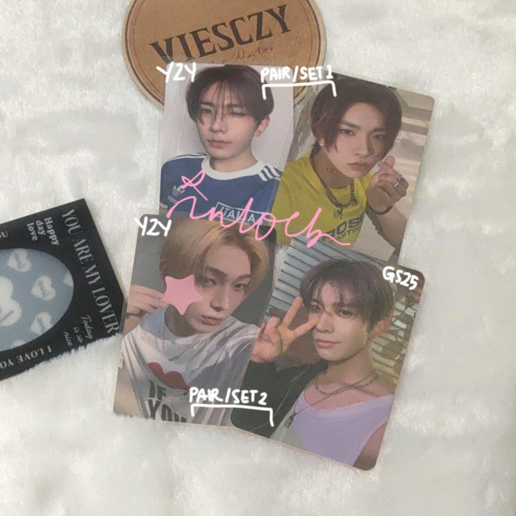 ready stock photocard enhypen heeseung sunoo yzy gs25 pob romance:untold