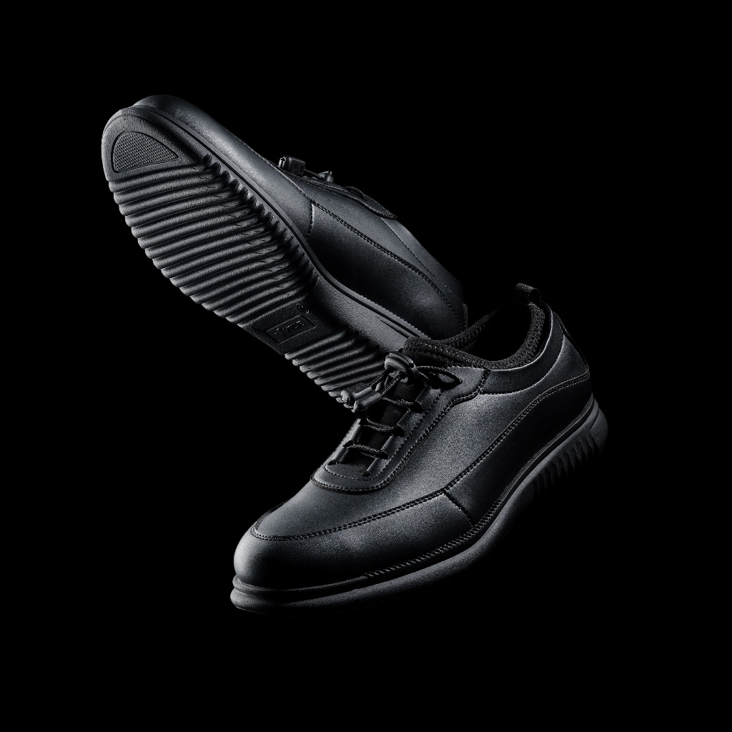 termurah volve - sepatu kerja pria wave black