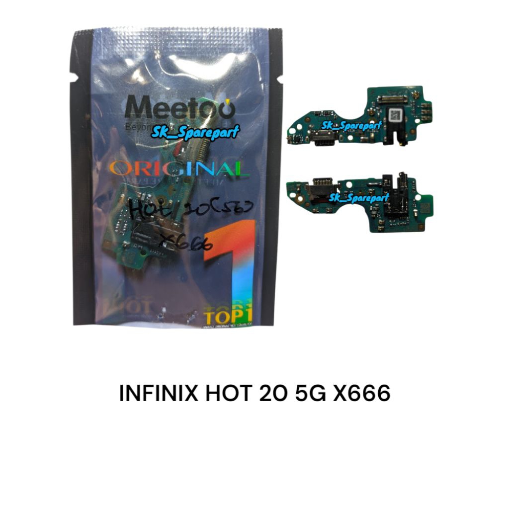 BOARD KONEKTOR PAPAN CAS INFINIX HOT 20 5G x666 PCB CONNECTOR CHARGER PLUG IN MIC ORIGINAL