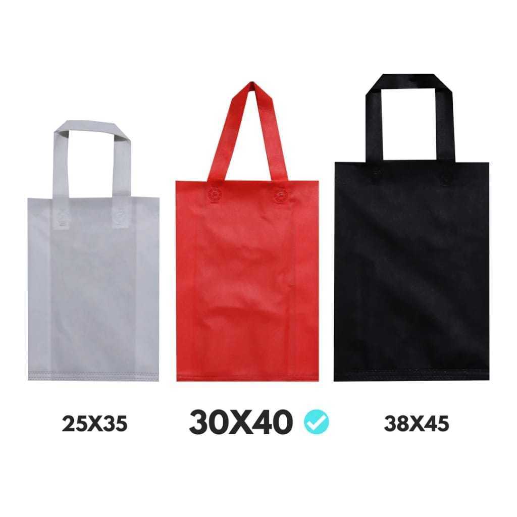 

Spunbond Bag / Tas HLS 30x40 65gsm / Totebag Polos Goodiebag Handle Lipat Samping / Harga Lusinan