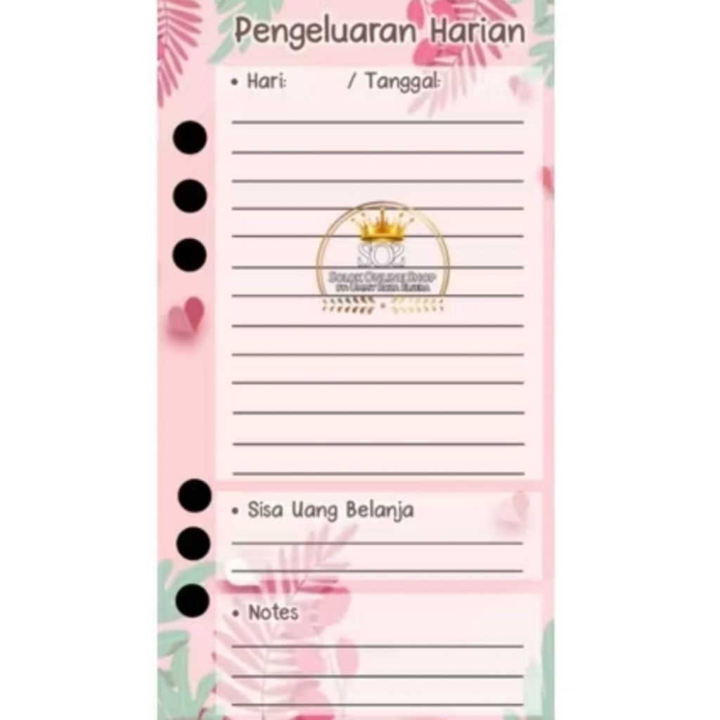 

Pengeluaran Harian Kertas Binder A6