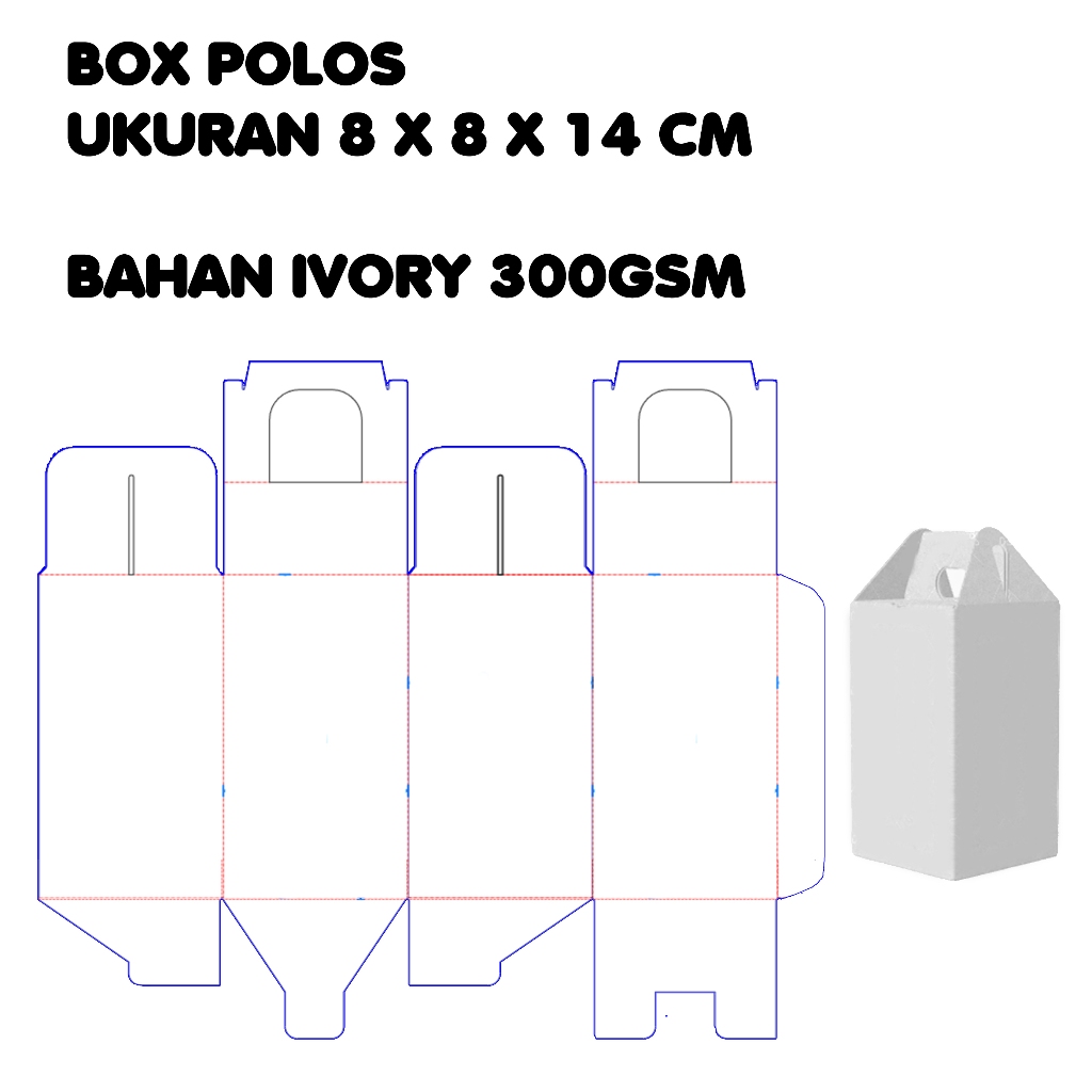

Box Souvenir Polos Ukuran 8cm x 8cm x 14cm