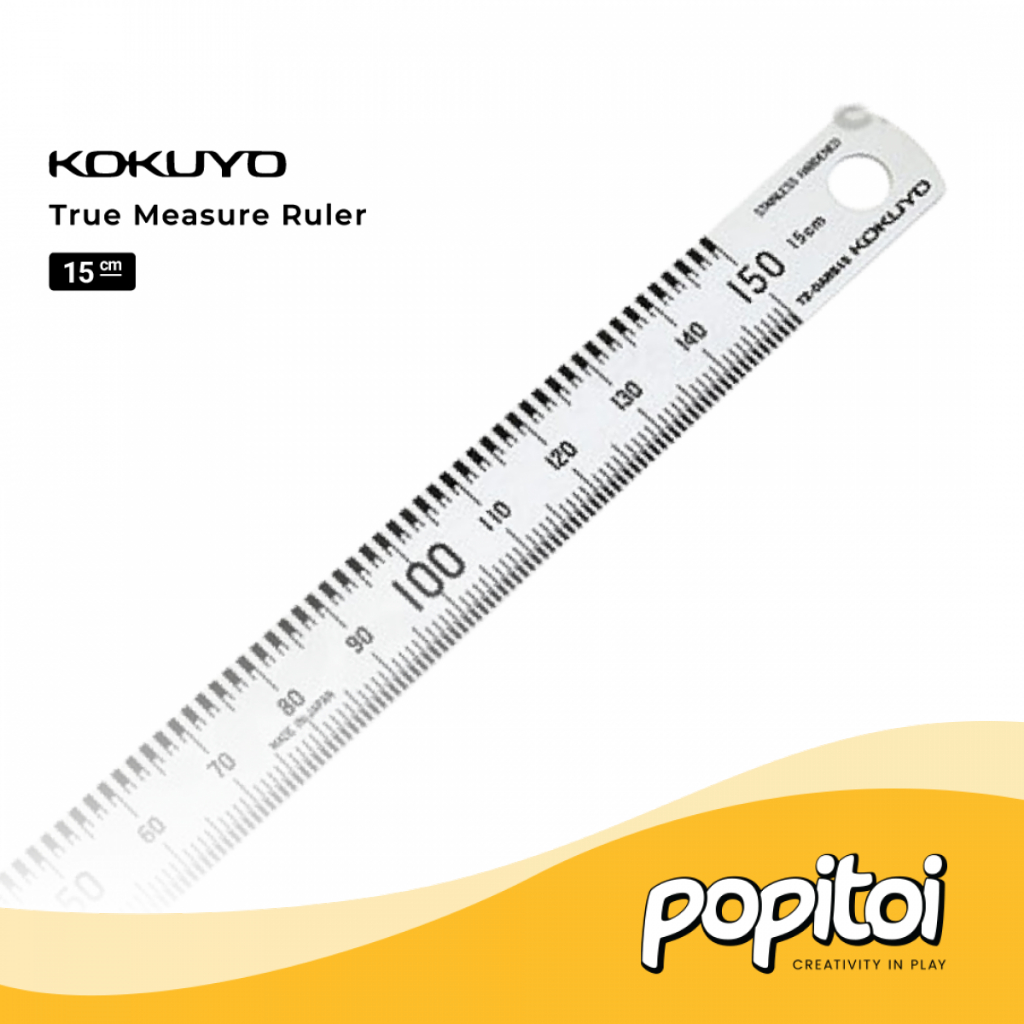 

Kokuyo True Measure Stainless Steel Ruler 15 cm Penggaris Besi