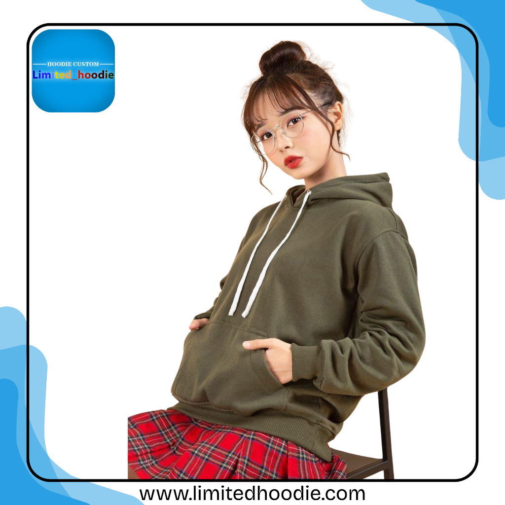 Hoodie Pullover Jumper warna Hijau Army bahan Berkualitas cotton fleece Premium nyaman digunakan seh