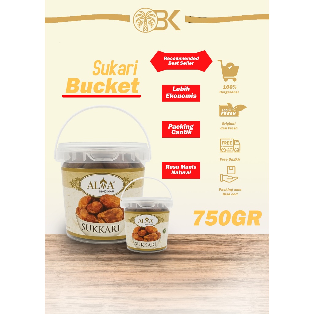 

Kurma Sukari Bucket 750gr | Kurma Manis Alami AL Qassim & Ekonomis | kurma sukari | kurma | kurma madinah | kurma oleh oleh haji | oleh oleh haji | kurma basah | kurma sukari ember | kurma raja