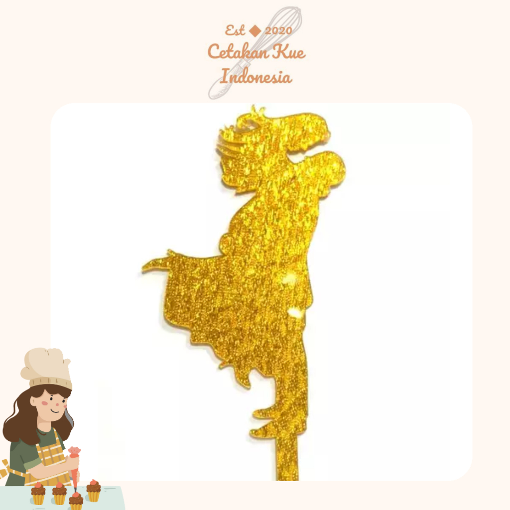 {CKI} Hiasan Kue Tart CT013 | Topper Kue Tart Romantis Love