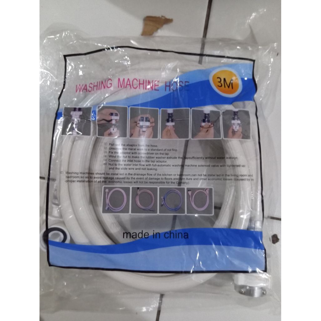 SELANG INLET MESIN CUCI/SELANG AIR OTOMATIS MESIN CUCI 3 METER