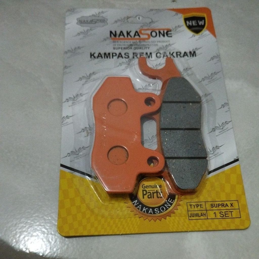 KAMPAS REM / BRAKE PAD / DISC PAD MOTOR HONDA SUPRA X (NAKASONE)